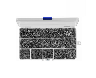Foto 1 | Foto 1 | Language Kit 1000 Piezas De Anzuelos Pesca 3-12# Con Caja Eo Safe Imports Esi-3243-1 Plata