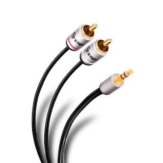 Foto 2 | Foto 2 | Cable Steren Plug 3,5 Mm A 2 Plug Rca De 1,8 M Ultra delgado y Conectores Reforzados 297-045