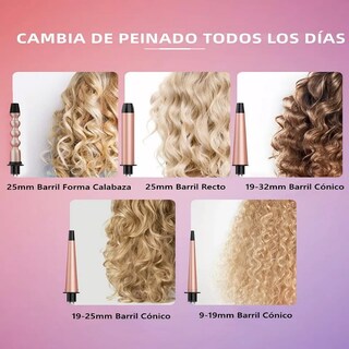 Foto 3 | Foto 3 | Rizador De Cabello Cerámica Malubero Rosa 5 En 1