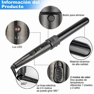 Foto 2 | Foto 2 | Ferro Profesional Rizador de Cabello Belleza 3 en 1