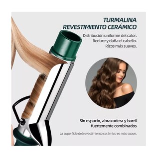 Foto 4 | Foto 4 | Tenaza Rizadora de Cabello Belug Cerámica color Verde 40 mm