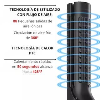 Foto 4 | Foto 4 | Plancha y Rizadora para Cabello 2 en 1 Tymo Air Flow Negra
