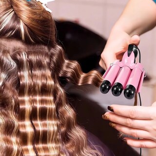 Foto 4 | Foto 4 | Waflera Fd Triple Rizadora De Cabello Ondas Playeras Eo Safe Imports Esi-20163 Rosa