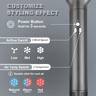 Foto 5 | Foto 5 | Juego De Cepillos Para Secador De Pelo, 4 En 1, Multiaireador, Iónico, 38 M/s - Venta Internacional.