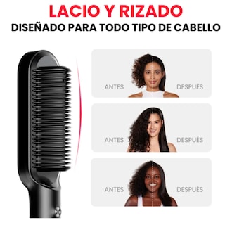 Foto 2 | Foto 2 | Cepillo Peine Alaciador Eléctrico Tymo Ring Plancha Cabello Negro Y Púrpura