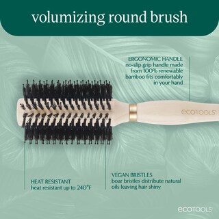 Foto 2 | Foto 2 | Cepillo Para Cabello Ecotools Voluminizador Redondo De Bambú Vegano - Venta Internacional.