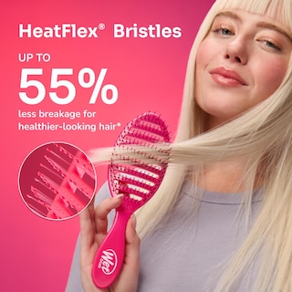 Foto 5 | Foto 5 | Cepillo Para El Cabello Cepillo Húmedo Secado Rápido Rosa Escarcha Diseño Ventilado - Venta Internacional.