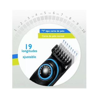 Foto 3 | Foto 3 | Cortadora de Cabello Belug Inalámbrica 5 en 1 color Negro 12 Piezas