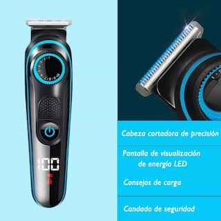 Foto 6 | Foto 6 | Cortadora de Cabello Belug Inalámbrica 5 en 1 color Negro 12 Piezas
