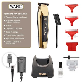 Foto 5 | Foto 5 | Combo Wahl Recortadora Detailer Gold Y Magic Clip Gold Cordless, Profesional, 100 Min Autonomía