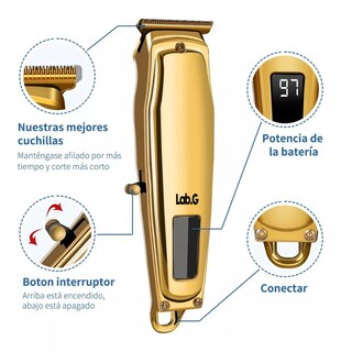 Foto 3 | Foto 3 | Máquina Para Cortar Cabello Lab.g Trimmer Rasuradoras, Dorado