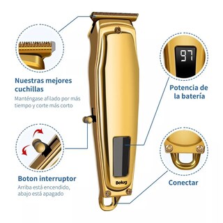 Foto 3 | Foto 3 | Máquina Para Cortar Cabello Trimmer Rasuradoras, Dorado
