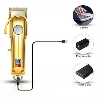 Foto 3 | Foto 3 | Maquina Para Cortar Cabello De 6 Peines Dorado Con Platade 6 Peines Belug Dorado Con Plata
