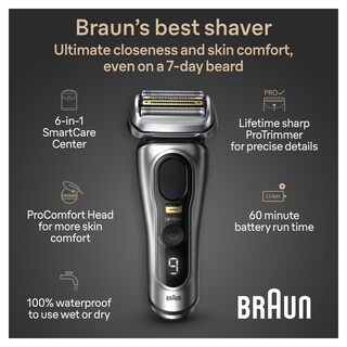 Foto 3 | Foto 3 | Maquinilla De Afeitar Eléctrica Braun Series 9 Pro+ 9597cc Para Hombres Para Uso Húmedo Y Seco - Venta Internacional.