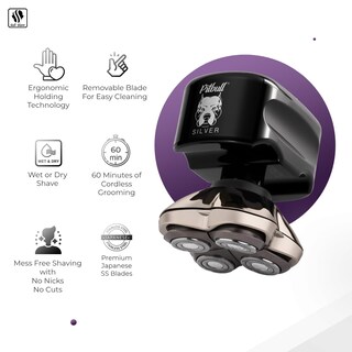 Foto 2 | Foto 2 | Maquinilla De Afeitar Eléctrica Skull Shaver Pitbull Silver Pro Para Hombre - Venta Internacional.