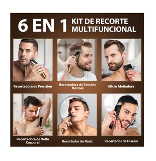 Foto 2 | Foto 2 | Maquina Para Cortar Cabello Rasuradora Eléctrica Barba Nariz Dorado
