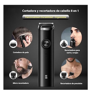 Foto 4 | Foto 4 | Cortadora De Cabello Eléctrica Para Barba 8 En 1 Pelo De Nariz Negro
