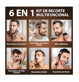 Foto 2 | Foto 2 | Maquina Para Cortar Cabello Rasuradora Eléctrica Barba Nariz Dorado
