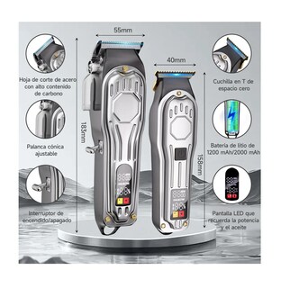 Foto 2 | Foto 2 | Cortadoras De Cabello Metálico Kit De Máquina De Cortar Pelo