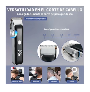Foto 3 | Foto 3 | Maquina Para Cortar Cabello Cortadora De Pelo Kit Profesional Inalambrica Completo Plata Negro
