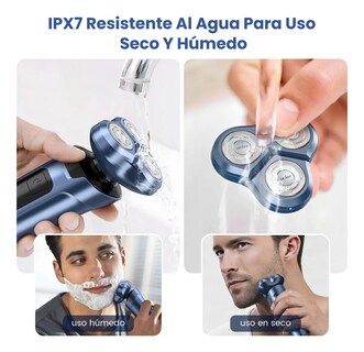 Foto 3 | Foto 3 | Rasuradora Electricas Recargable Barba Txd-x2 Azul