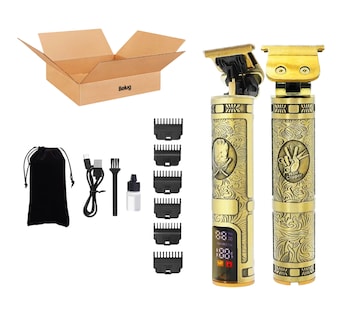 Foto 1 | Foto 1 | Máquina para Cortar Cabello Recargable Belug Dorada con 6 Peines Guía