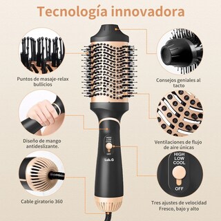 Foto 4 | Foto 4 | Cepillo Secador Moldeador Para Pelo Alaciado Y Rizado 4 En 1 Lab.g Dorado