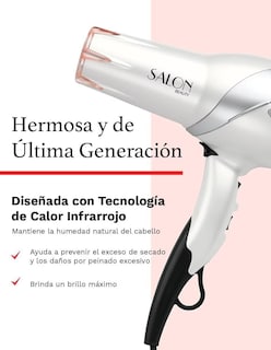 Foto 6 | Foto 6 | Secadora Salon Beauty 1875 W Secadora Con Clips Y Difusor
