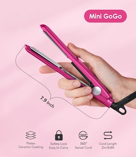 Foto 6 | Foto 6 | Plancha Alisadora De Cerámica Flat Iron Terviiix Mini De 1,2 Cm, Color Rosa - Venta Internacional.