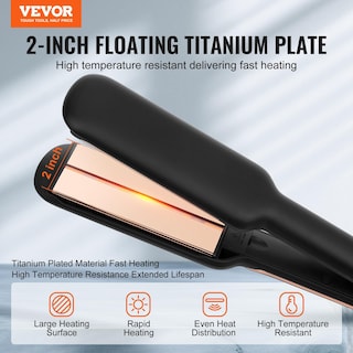 Foto 2 | Foto 2 | Plancha Alisadora De Pelo Vevor Titanium De 2 Pulgadas Con Pantalla Lcd - Venta Internacional.