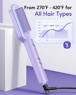 Foto 5 | Foto 5 | Cepillo Alisador De Pelo Wavytalk Ionic 6 Temperature Purple - Venta Internacional.