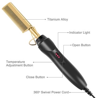 Foto 4 | Foto 4 | Plancha Alisadora Para Cabello Seco Y Húmedo Con Peine Caliente Wt-044 - Venta Internacional.