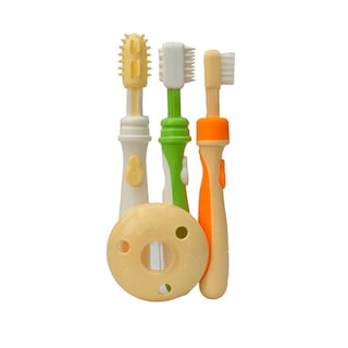 Foto 1 | Foto 1 | Juego De Cepillos Dentales Para Bebés Pigeon 3 Piezas Verde Naranja