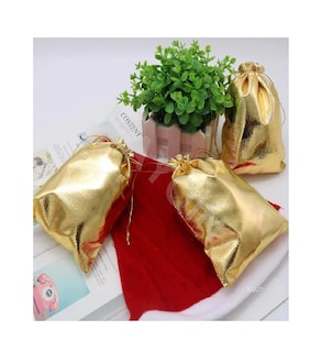 Foto 4 | Foto 4 | 50 Bolsas Regalo BELUG con Cordón Joyería Recuerdo Adornos Dorada