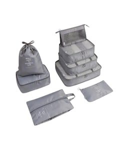 Foto 2 | Foto 2 | Organizadores De Maletas Para Viaje Impermeable Set 8 Piezas Gris + Gratis Termo Güish De Regalo