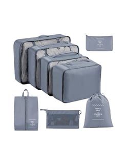 Foto 3 | Foto 3 | Organizadores De Maletas Para Viaje Impermeable Set 8 Piezas Gris + Gratis Termo Güish De Regalo