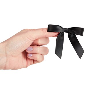 Foto 5 | Foto 5 | Cinta De Satén Negra Twist Tie Bows Juvale, Paquete De 100 - Venta Internacional.