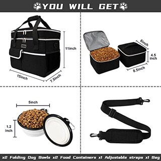 Foto 2 | Foto 2 | Bolsa De Viaje Para Mascotas Baglher Dog Para Suministros, 30 Litros, Color Negro - Venta Internacional.