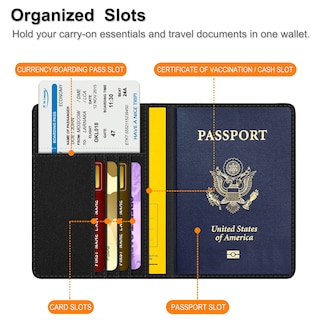 Foto 3 | Foto 3 | Cartera De Viaje Fintie Con Bloqueo Rfid Con Soporte Para Pasaporte - Venta Internacional.