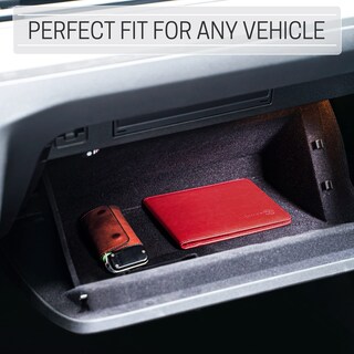 Foto 6 | Foto 6 | Soporte Para Matrícula Y Seguro De Automóvil Canopus, Piel Sintética Roja - Venta Internacional.