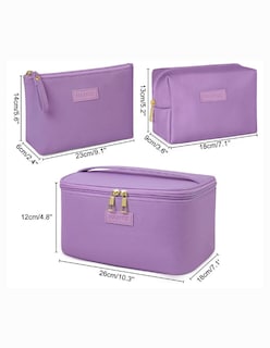 Foto 2 | Foto 2 | 3pcs Cosmetiquera Bolsa Viaje Violeta