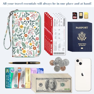 Foto 4 | Foto 4 | Funda Para Pasaporte, Cartera Fintie Family, De Nailon, Con Bloqueo Rfid - Venta Internacional.