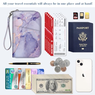 Foto 4 | Foto 4 | Funda Para Pasaporte Fintie Family, Piel Vegana Con Bloqueo Rfid - Venta Internacional.