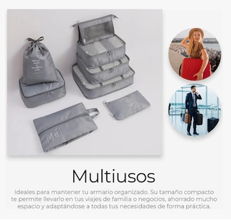 Foto 5 | Foto 5 | Organizadores De Maletas Para Viaje Impermeable Set 8 Piezas