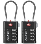 Candado De Equipaje Anvil Tsa008 Core Con Combinación De 4 Dígitos (paquete De 2) - Venta Internacional.