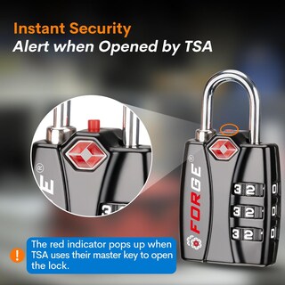 Foto 3 | Foto 3 | Indicador De Alerta Abierto Lock Forge Con Combinación De Equipaje De La Tsa, Paquete De 4 Unidades - Venta Internacional.