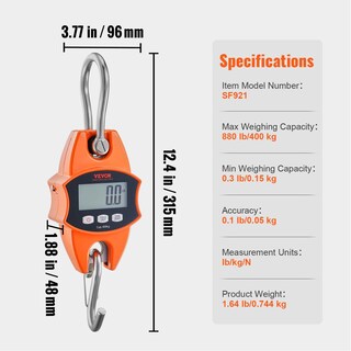 Foto 7 | Foto 7 | Báscula Digital Vevor 400 kg-Venta Internacional