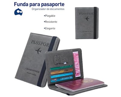 Foto 2 | Foto 2 | Porta Pasaporte Bluelander color Gris