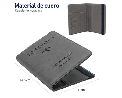 Foto 4 | Foto 4 | Porta Pasaporte Bluelander color Gris