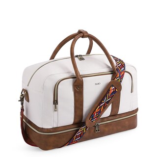 Foto 1 | Foto 1 | Bolsa De Lona Cluci Weekender Para Mujer, Color Blanco Y Marrón - Venta Internacional.